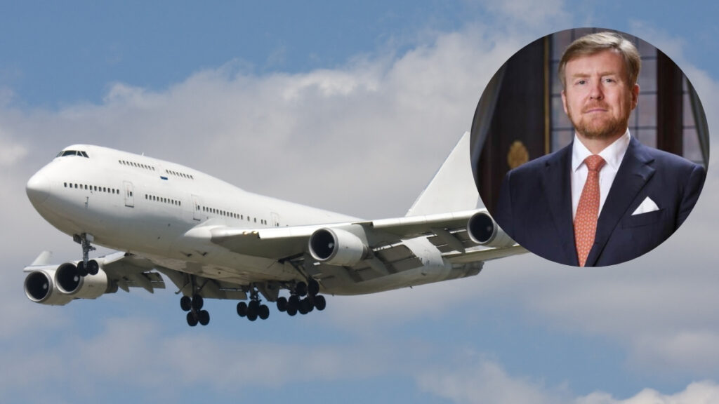 Król Holandii jako pilot samolotu zdjecie krol holandii na tle samolotu