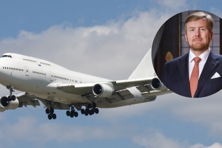 Król Holandii jako pilot samolotu zdjecie krol holandii na tle samolotu