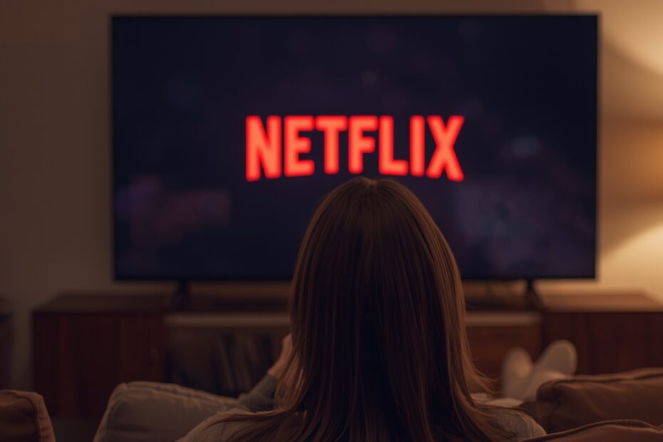 Netflix z reklamami w Holandii zdjecie kobieta oglada netflix