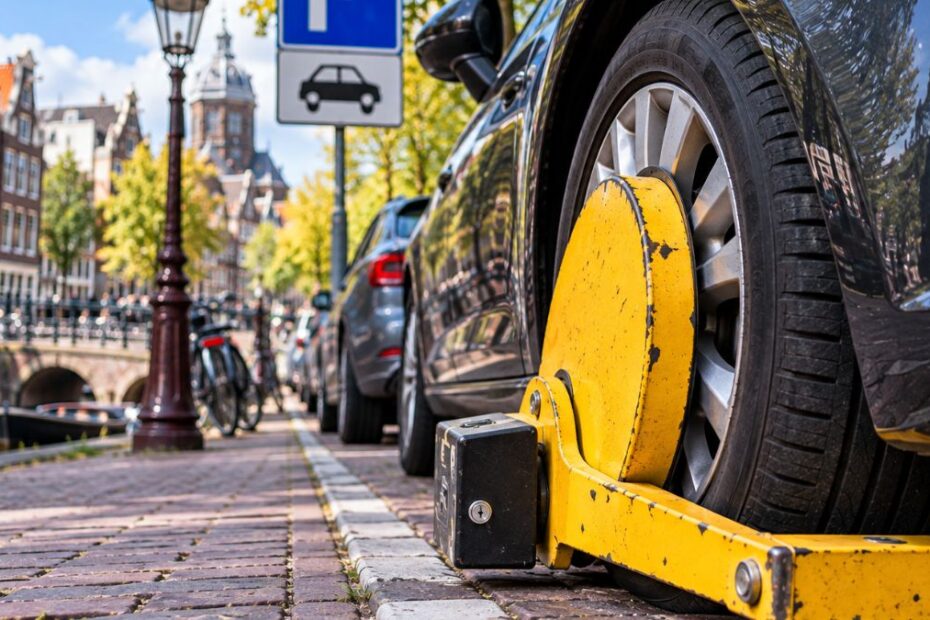 Blokady na koła dla samochodów w Amsterdamie